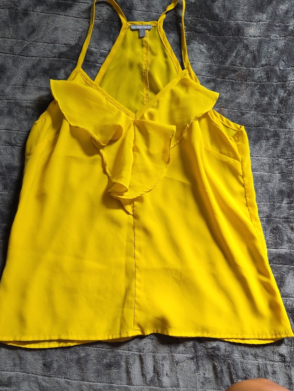 Charlotte Russe Yellow Ruffle Sleeveless Women's Top